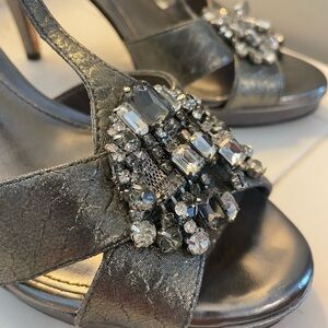 Antonio Melani Pewter Platform Heels Size 8.5